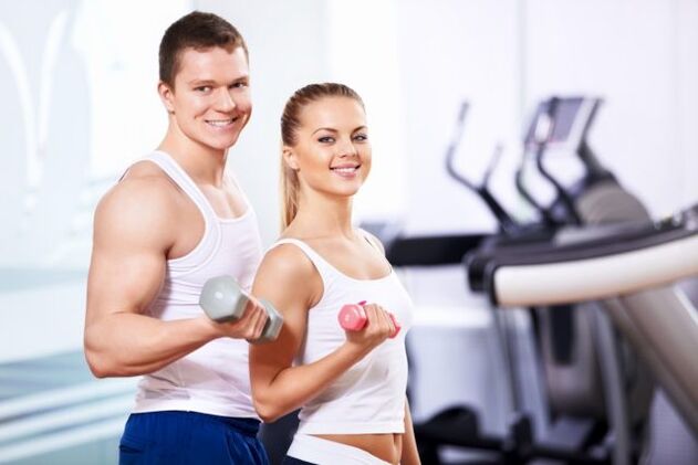 Exercises with dumbbells to increase potency